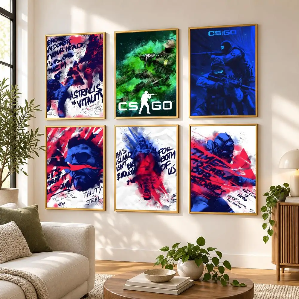 Video Game Counter-Strike Poster HD art sticky wall waterproof home living room bedroom bar aesthetic decoration
