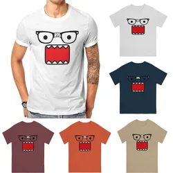 Domo Kun-T-shirt à manches courtes pour hommes et femmes, T-shirt imprimé drôle, Couple polyvalent, Y