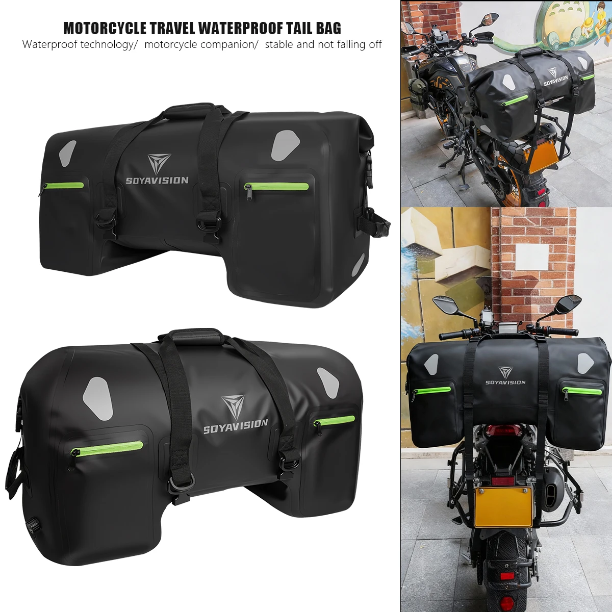 Big Sale! Motorcycle Waterproof Tail Bag Travel Outdoor Motorcycle Seat Bag Helmet Bag Luggage