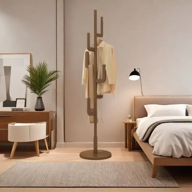 

Nordic Floor-standing Luxury Solid Wood Vertical Coat Rack Solid Wood Vertical Pole Room Simple Floor Bedroom Home Hanger