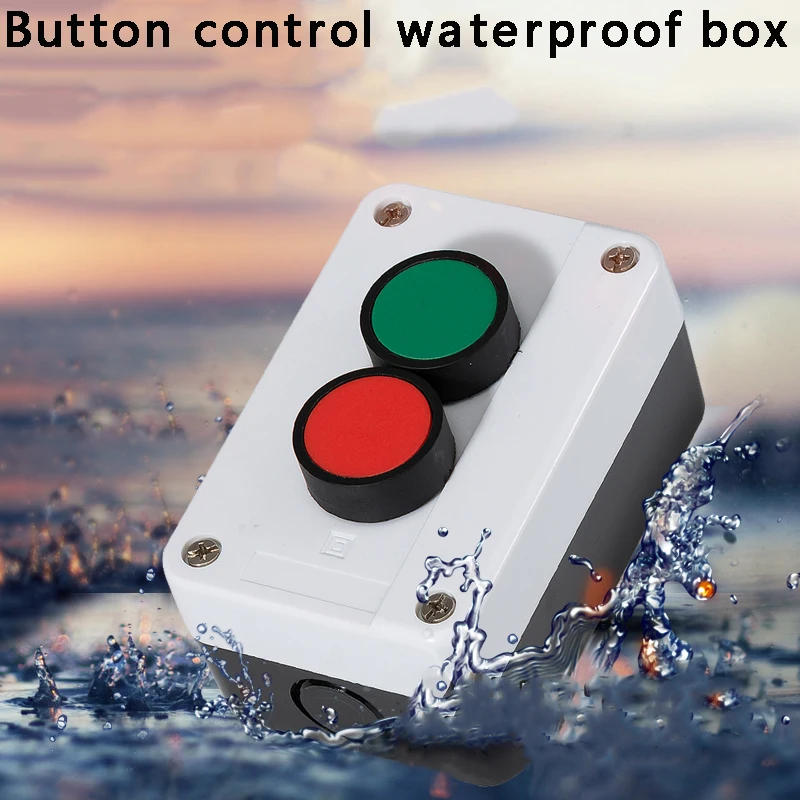 Arrow sign indicating start stop self momentary waterproof button box switch emergency stop industrial handheld control box