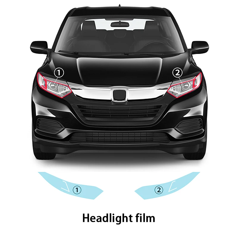 

Anti-Scratch stickers for Honda HRV 2019-2022 Transpare Headlight Rearview Mirror Protective PPF Paint Protection Film