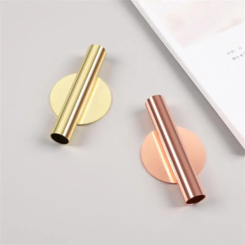 Creative Rose Golden Stainless steel Vase Wall Holder Flowerpot Home Wedding Decoration For Livingroom Wall Mirror Vase