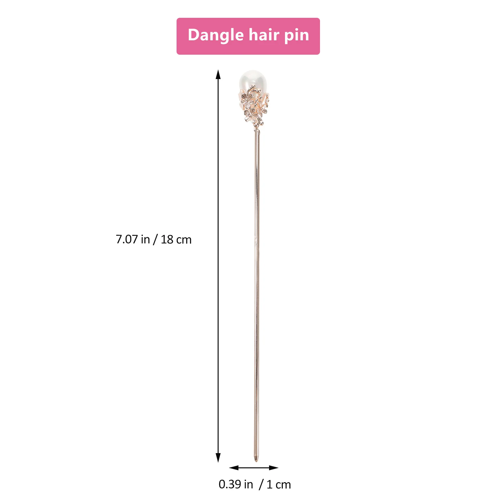 

2pcs Pearl Hairpin Bead U Shaped Chopstick Accessories Vintage Hair Stick Decorative Safe Durable Wedding Party Prom Use