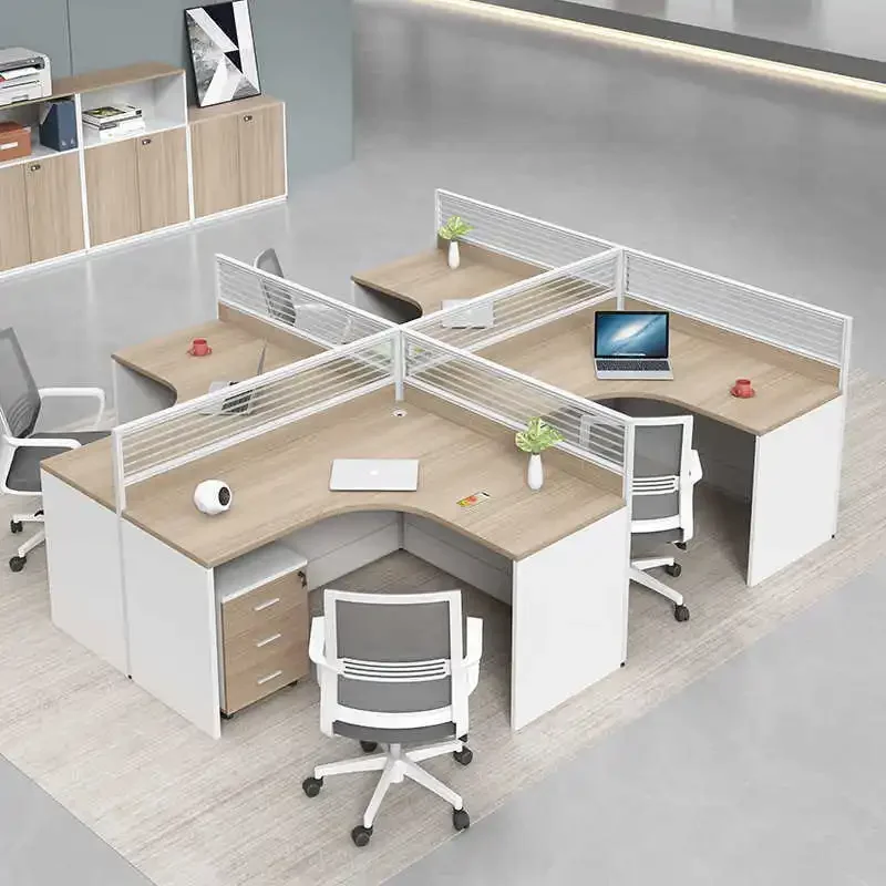 الموظفين، مكاتب وكراسي المكاتب، مكتب كمبيوتر لـ 6 أشخاص، مكتب كمبيوتر، شاشة تقسيم #5