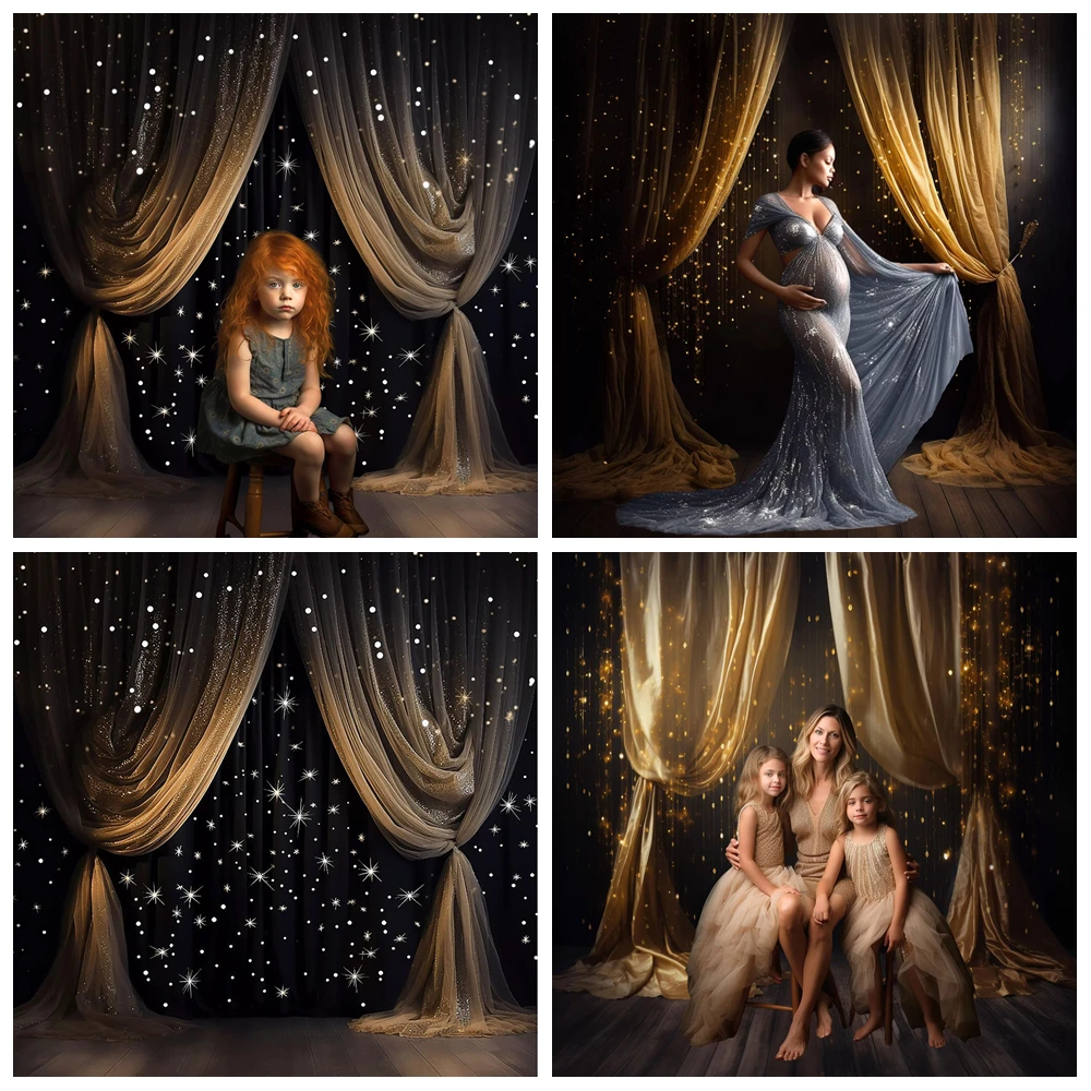 

Black Glitter Curtain Photography Background Kids Family Birthday Party Maternity Portrait Decor Backdrop Photo Studio Supplies