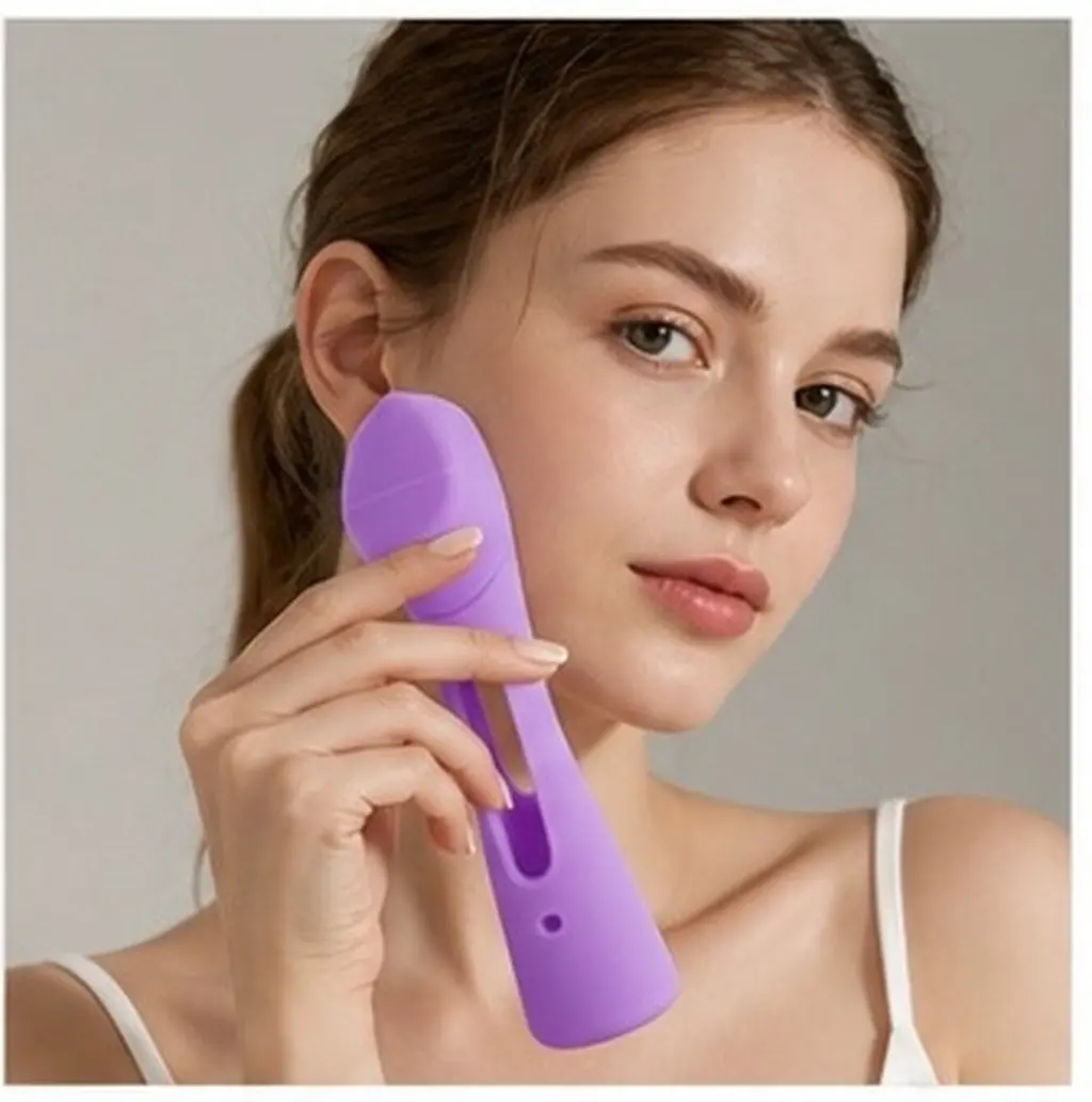 Silicone Protective Case Facial Beauty Instrument Shockproof Sleeve Compatible Purple Sweatproof Skincare Device Cover