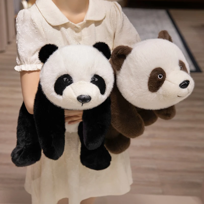 Real Life Baby Panda Plush Doll HuaHua Weighted Particles Stuffed Toys Simulation Animal Bear Room Decor Pillow Christmas Gifts