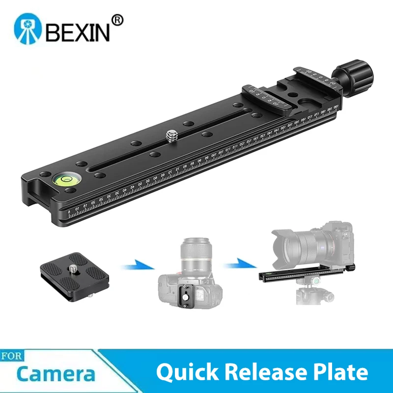 BEXIN NNR100 NNR150 NNR200 Camera Long Quick Release Plate Clamp Nodal Slide Track Clamp for Arca Swiss Camera Panoramic Tripod