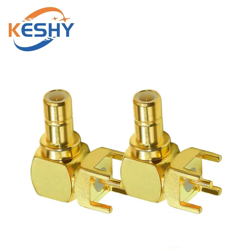 1-10PCS SMB PCB Mount Stecker SMB Stecker RF Koaxial Adapter SMB Weibliche Jack Rechten winkel Solder PCB Panel SMB RF Stecker