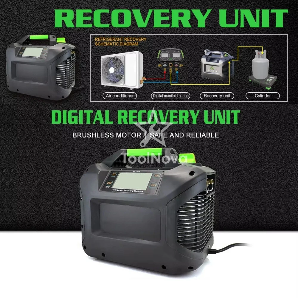 ST-520D R134A R507C R1234YF Refrigerant Recovery Machine Refrigerant Recycling Machine