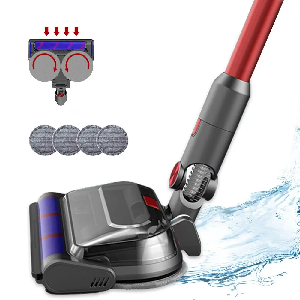 Dyson v7 v8 v10 v11 v15用の電動フロアブラシ,掃除機用の柔らかい掃除機,ウェットおよびドライモップ付き