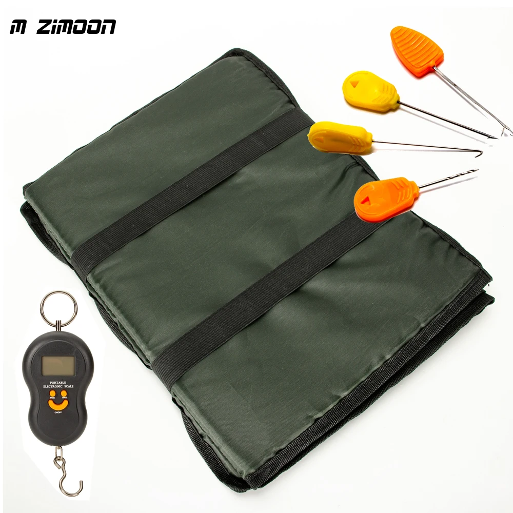 Fish Folding Unhooking Mat Carp Fishing Mat With 4pcs Baiting Needles Drill Set Or Fishing Scale Combination Fish Protection Pad