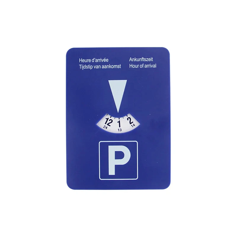 Blauwe digitale parkeertimer, eenvoudig te gebruiken, draagbare kloktool voor weergave van aankomsttijd, auto-accessoire, parkeercontrole.