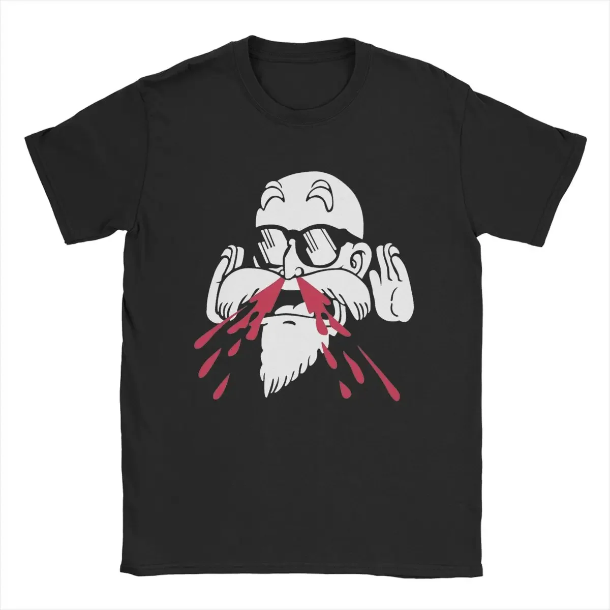 2026 Summer Dragon Ball Master Roshi Oversized T-shirt High Quality 100% Cotton Beach Scene Print Unisex Retro Streetwea