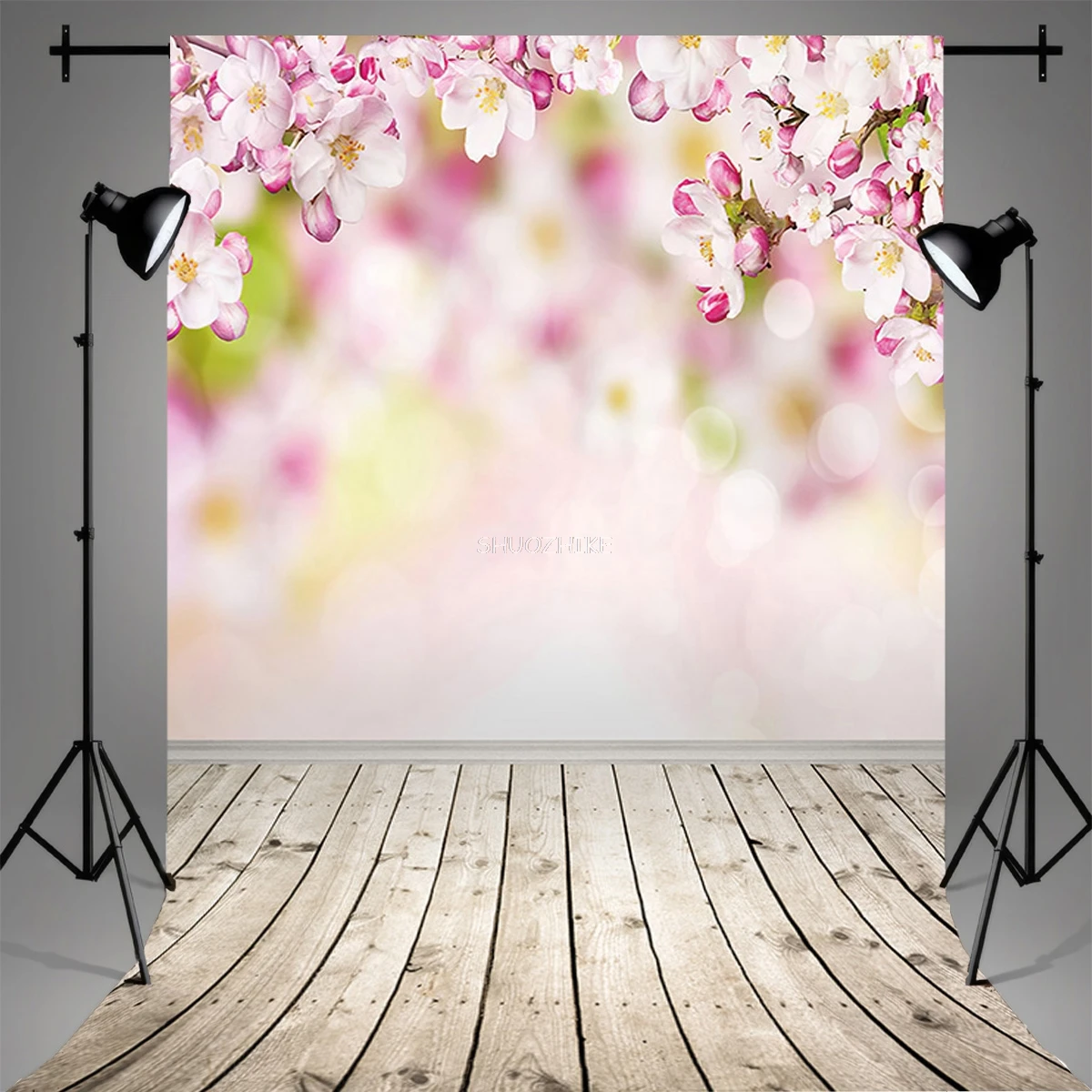 الجدار والأرضيات الخشبية خلفيات للتصوير الفوتوغرافي الرقمية الدعائم عيد الحب الورود زهرة رف الكتب مهرجان خلفية الصورة WA06
