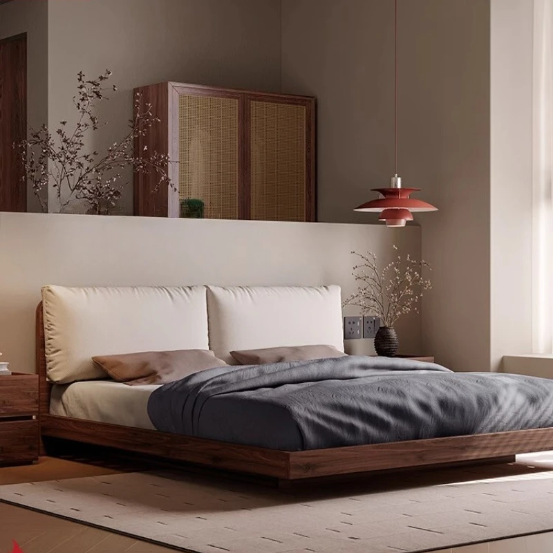 

China Style Wooden Bed Minimalist Earthing Vintage Unique Bed Double Sleeping Cama De Lujo Para Dormitorio Bedroom Furnitures