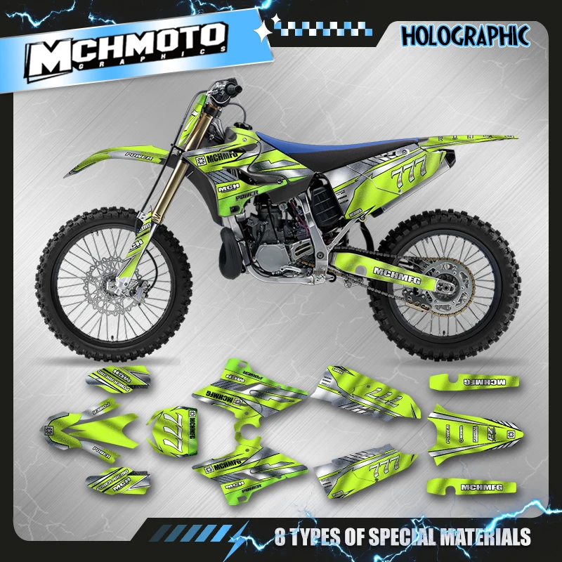 MCHMFG Custom Graphics Decal Sticker For YAMAHA YZ125-2502021 2020 2019 2018-2015 YZ250X 2021-2016 Number Name Custom 002