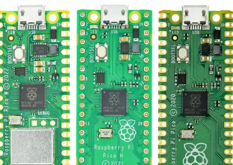 Carte de développement de microcontrôleur Raspberry Pi Pico ou Pico W, programmation Wifi sans fil double cœur