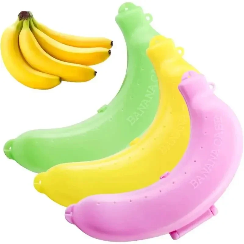 1-3pcs Banana Saver Outdoor Banana Protector Container Keeper Storage Box Fruit Saver Banana Case Banana Holder Lunch Travel
