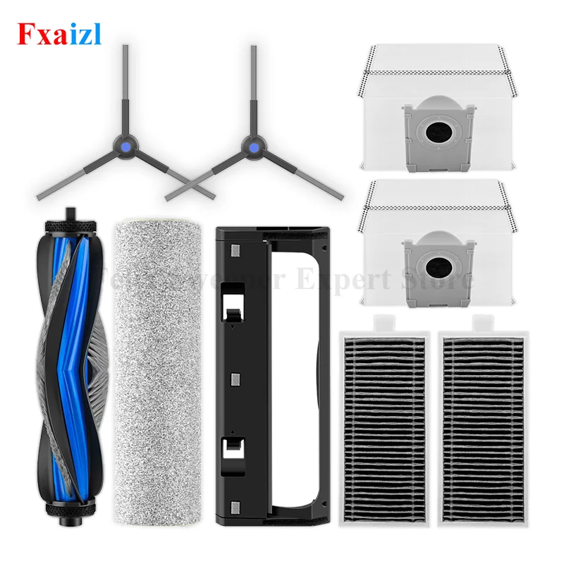 Fit Für ECOVACS X8 PRO OMNI / DEX56 Staubsauger Ersatzteile Zubehör Wichtigsten Seite Pinsel Hepa-Filter Staubbeutel Ersatz