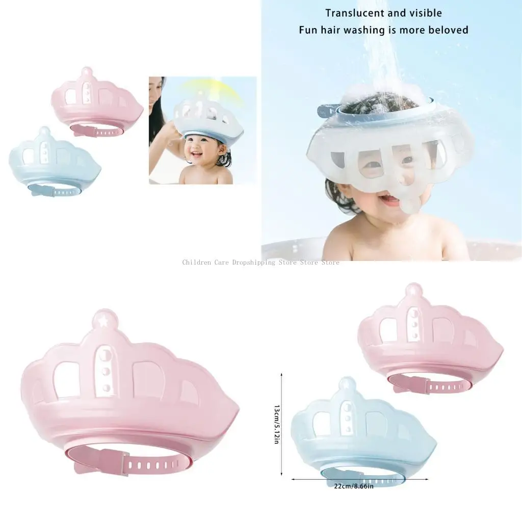  Reusable Kids Hair Washing Caps Double Layer Water Proofing Design Stretchable Gentle On Skin Toddler Bath Safety Gear