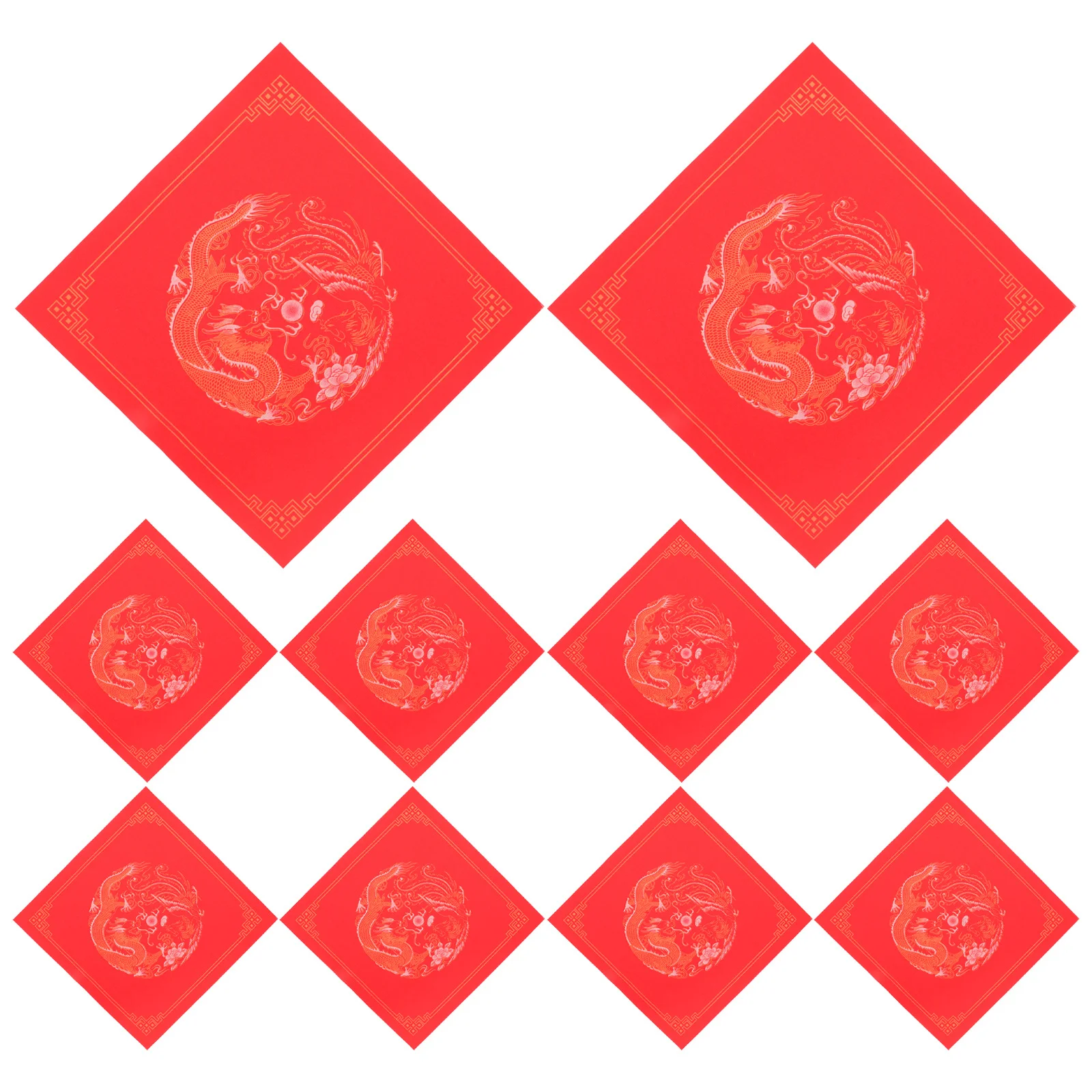 ورق شخصية فو فارغ ورق شوان أحمر للعام الصيني الجديد الخط مهرجان الربيع مخطوطات لوازم الحفلات حرفية فنية #5