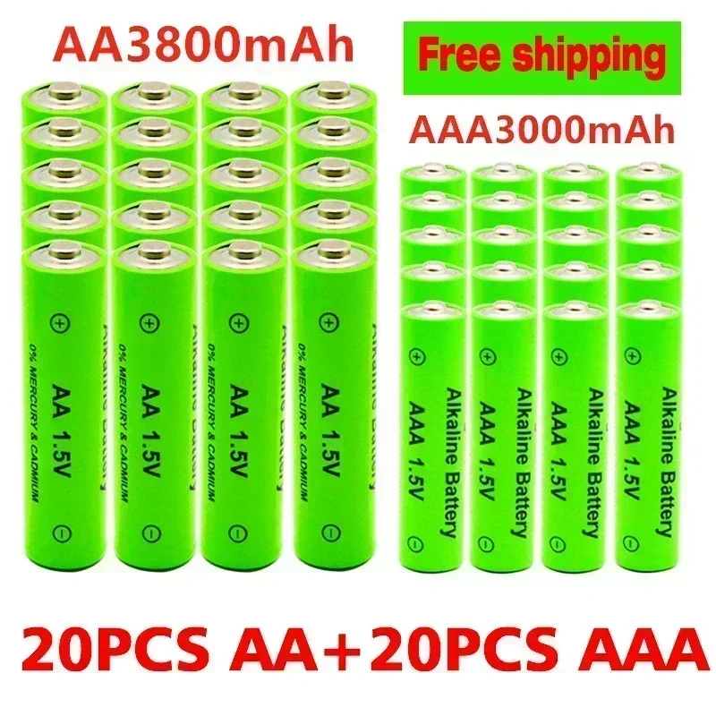 

SU SU AA AAA Rechargeable Alkaline Batteries 1.5V 3800mAh and 3000mAh for Torch Electronic Devices MP3 Battery