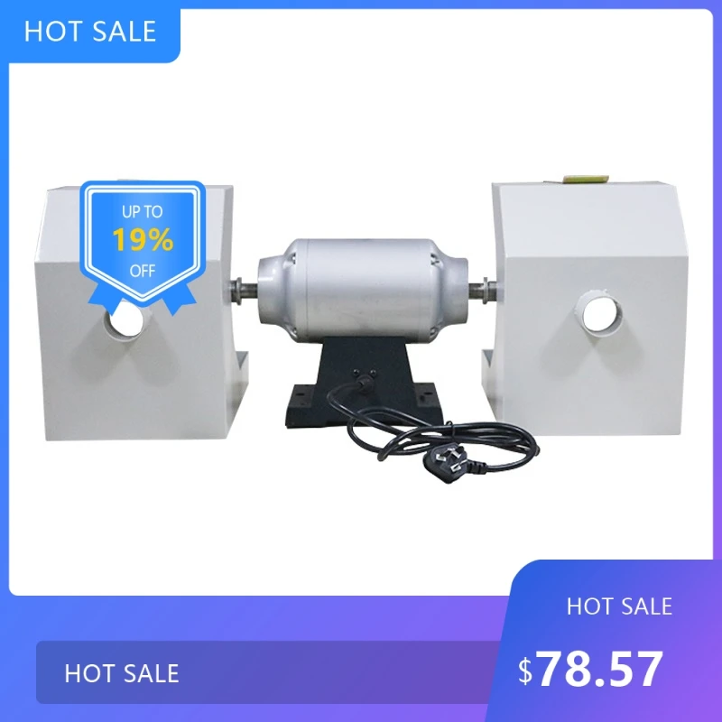 

7220Double Top Polisher for Dental Laboratory New Laboratory Equipment Polishing Lathe Grinding Machine with Dust Cover