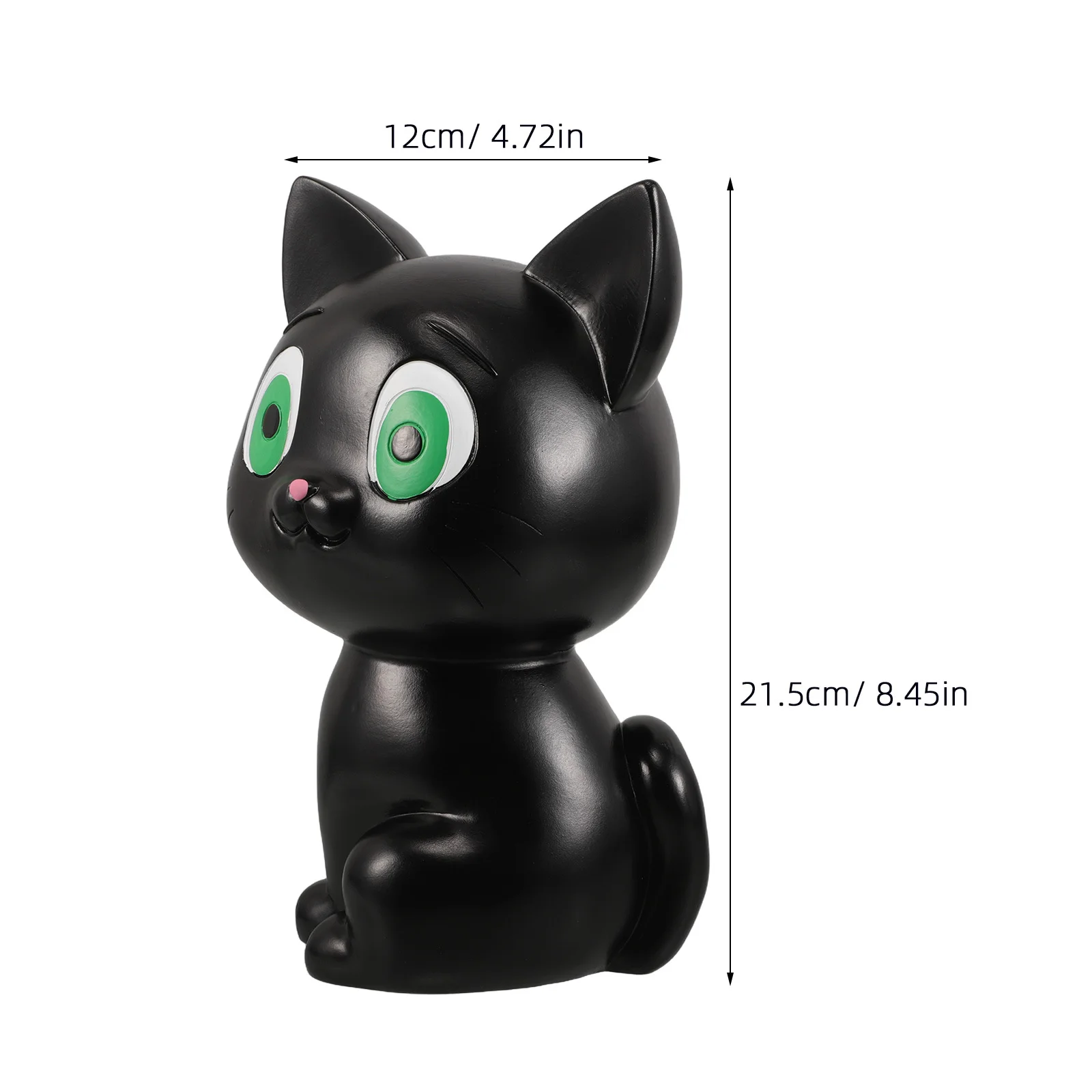 Salvadanaio creativo per gatti Nero infrangibile per bambini Salvadanaio Scatola portamonete con statua di animale carino per la decorazione della scuola domestica Regalo di compleanno