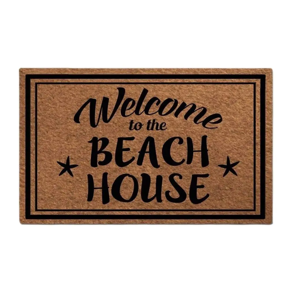 

Welcome to The Beach House design doormat for entrance door Funny Front indoor rug mat non slip 18 x 30 door mat