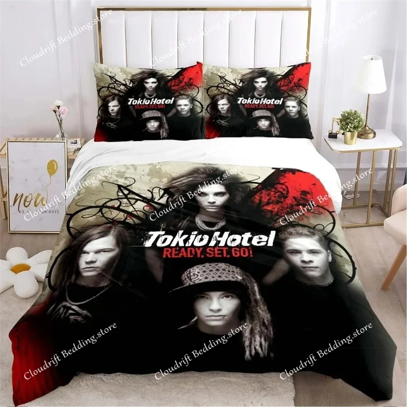 

Tokio Hotel 3d Printing Rock Band All Season Duvet Cover Bedding Sets Soft Quilt Cover And Pillowcases Single Double Queen King