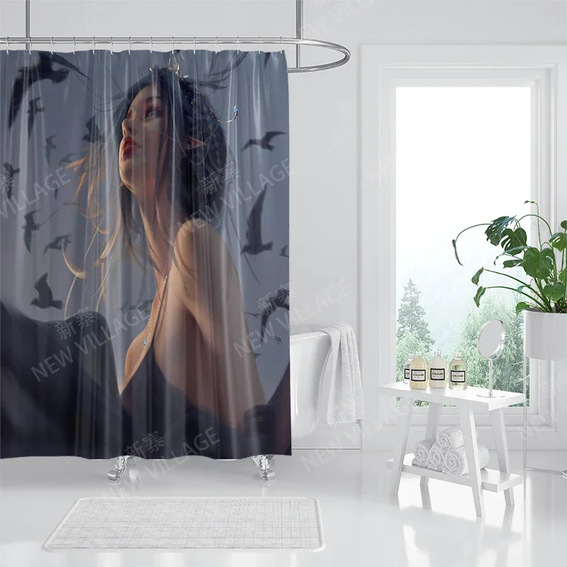 Waterproof fabric shower curtain Bathroom curtain accessories 180x200 Bath curtain for shower 240*200 cartoon cute decor 240x200