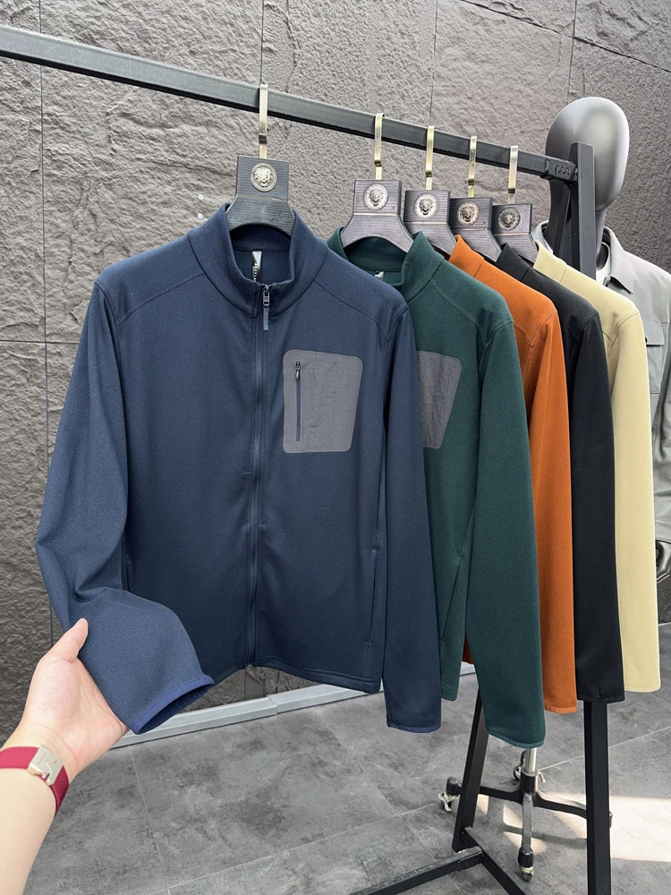 

Svip весенне-осенний модный мужской повседневный воротник-стойка с воротником-стойкой, удобный теплый длинный свеч-стойка...