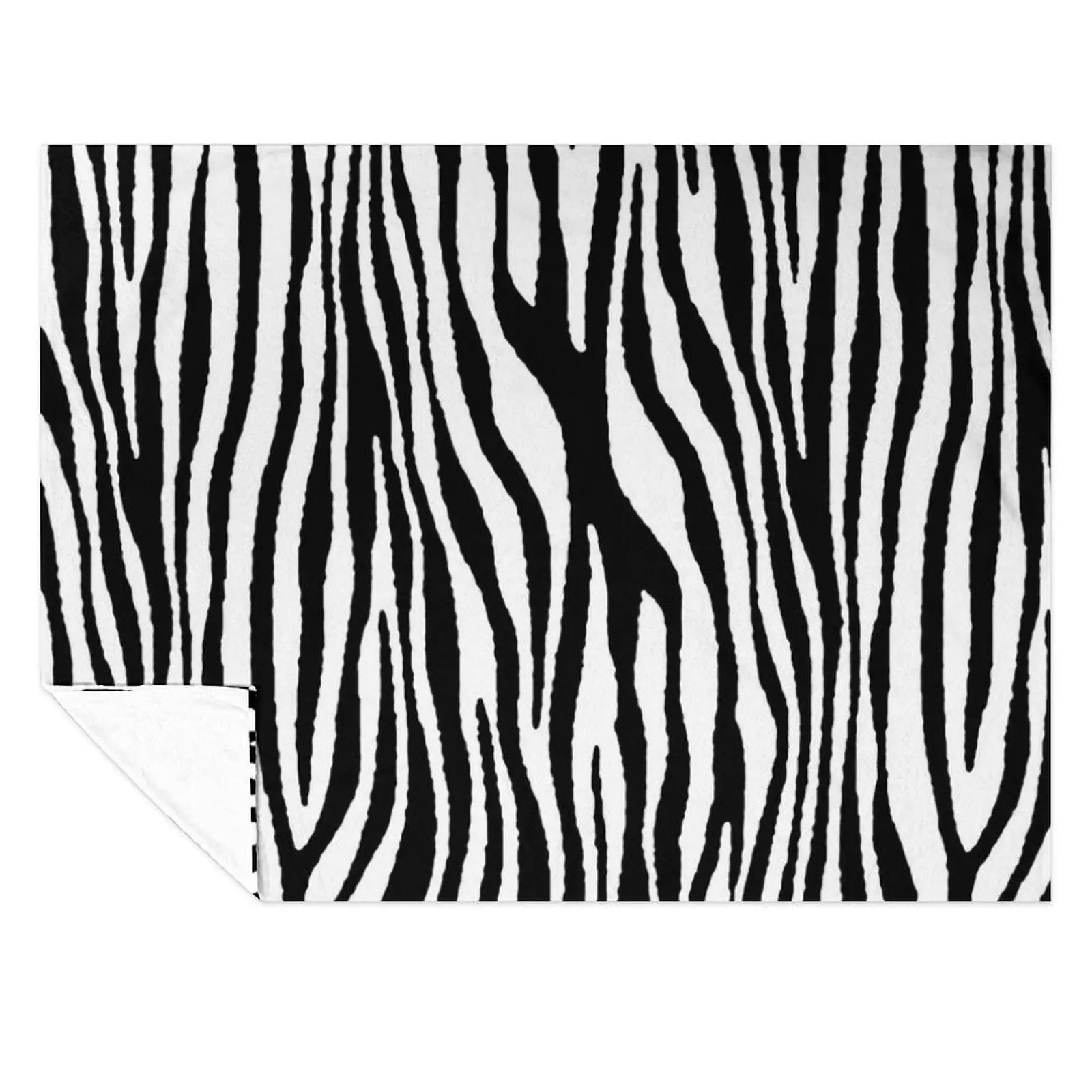 

Zebra Pattern Camouflage Black and White v2 Throw Blanket Warm Travel Fashion Sofas Bed Fashionable Blankets