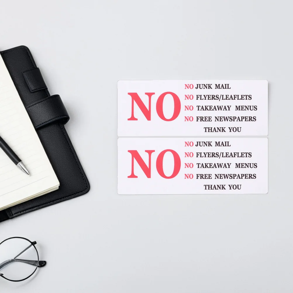 

6Pcs No Junk Mail Sticker Waterproof PVC Mailbox Decal Outdoor Home Business Mailbox Warning Reminder Self Adhesive Signs