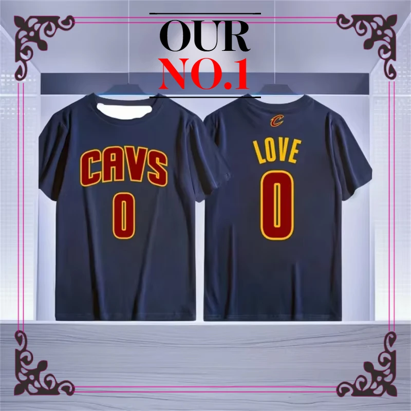 24/25 Latest Popular Cavaliers Retro Jersey Series James No.23 Summer Daily Top Adult Round Neck T-shirt Loose Comfortable Top