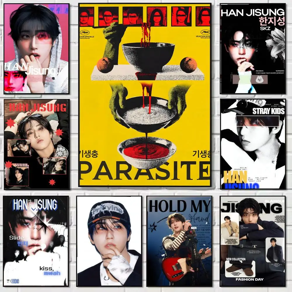 Korean Movies P-Parasite Poster Self-adhesive Wall Mural Art Waterproof Sticker For Bar Room Decor High Quality Print Gift