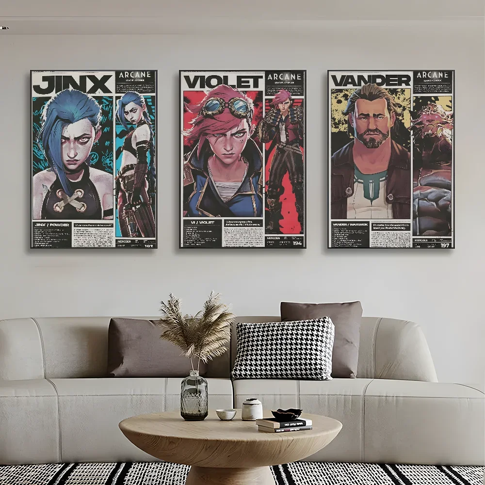 غامض الموسم 2 Jinx السادس الكتابة على الجدران المشارك جماليات الحد الأدنى طباعة قماش اللوحة لغرفة المعيشة ديكور المنزل الحديث #3