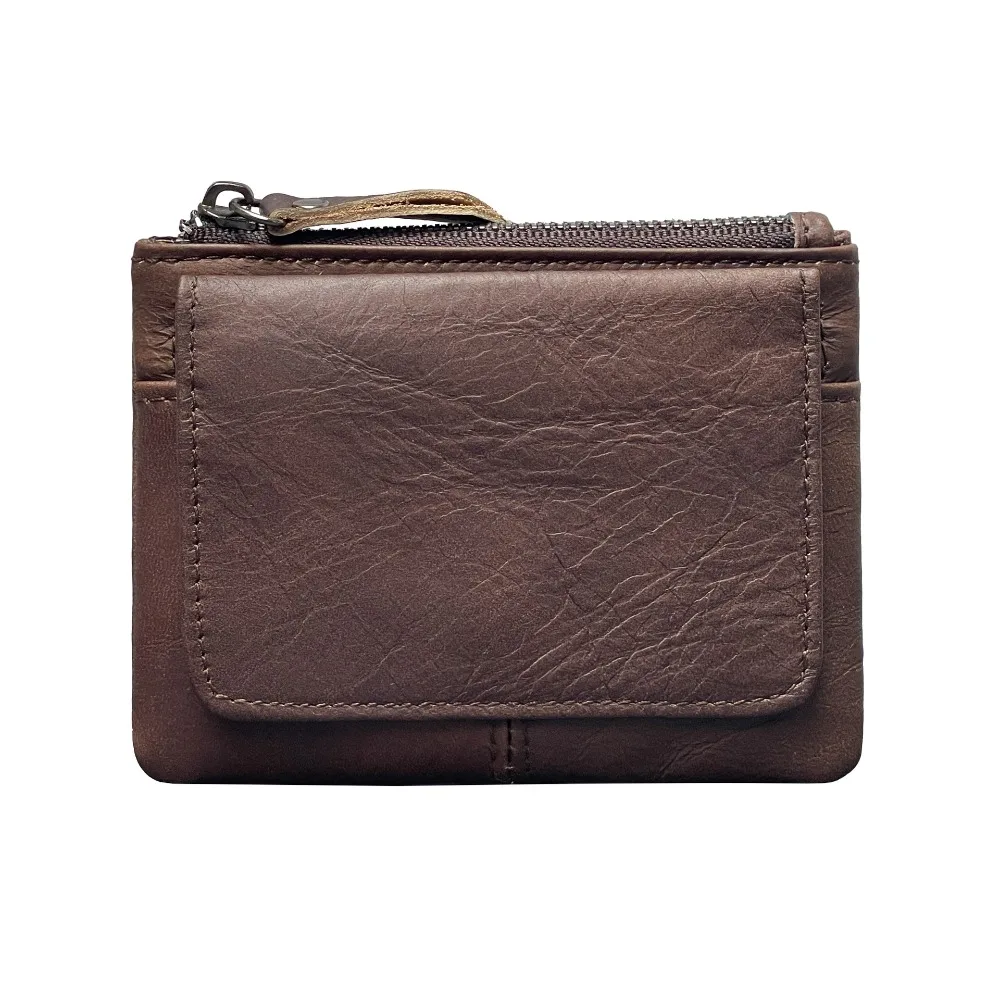 Male Slim Leather Wallet with Coin Purse Small Men\'s Credit ID Card Holder Wallet for Men Women
