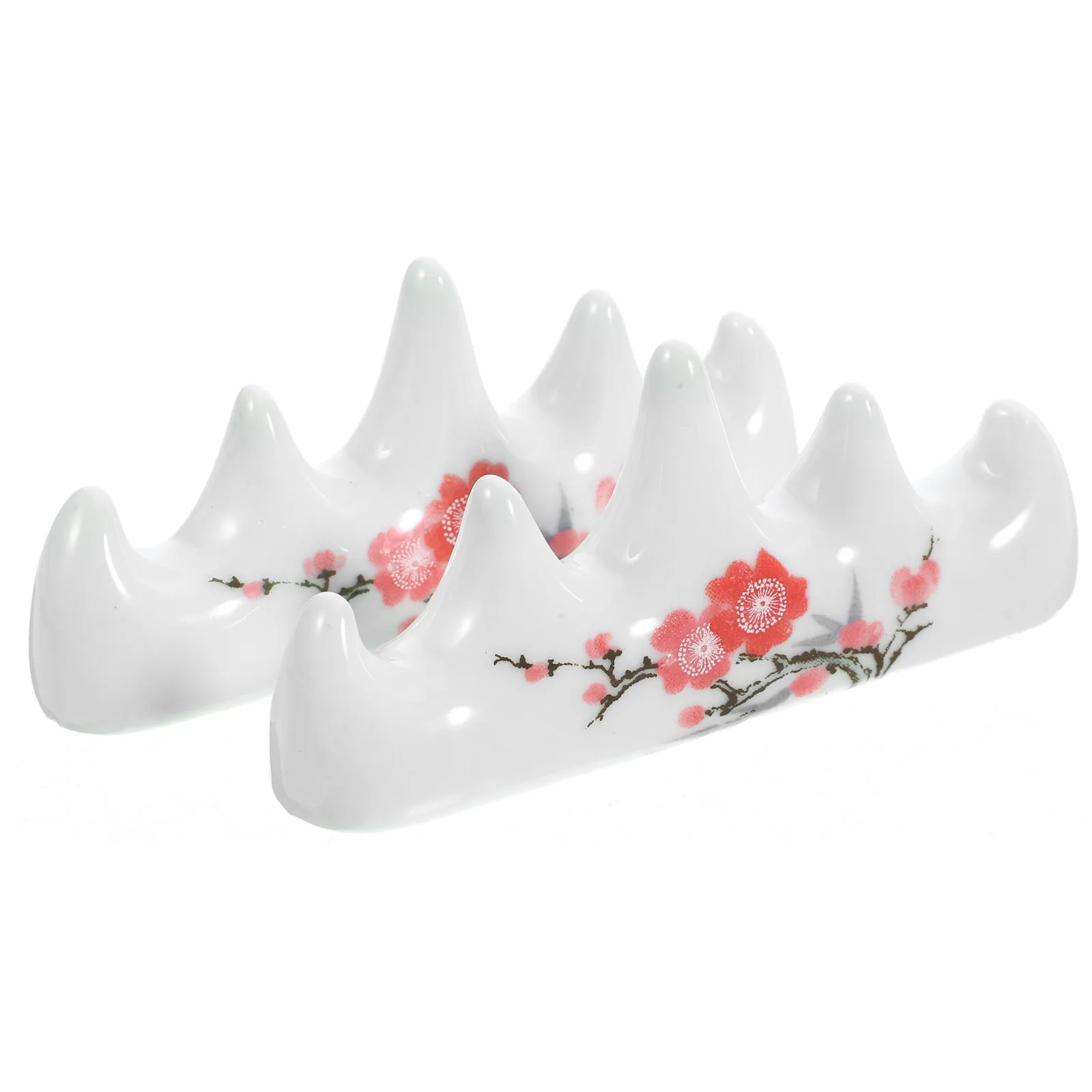 2Pcs Calligraphy Brush Pen Holder Multifunctional Ceramic Pen Rack for Ink Drawing Writing Art Tool Organizer Rest