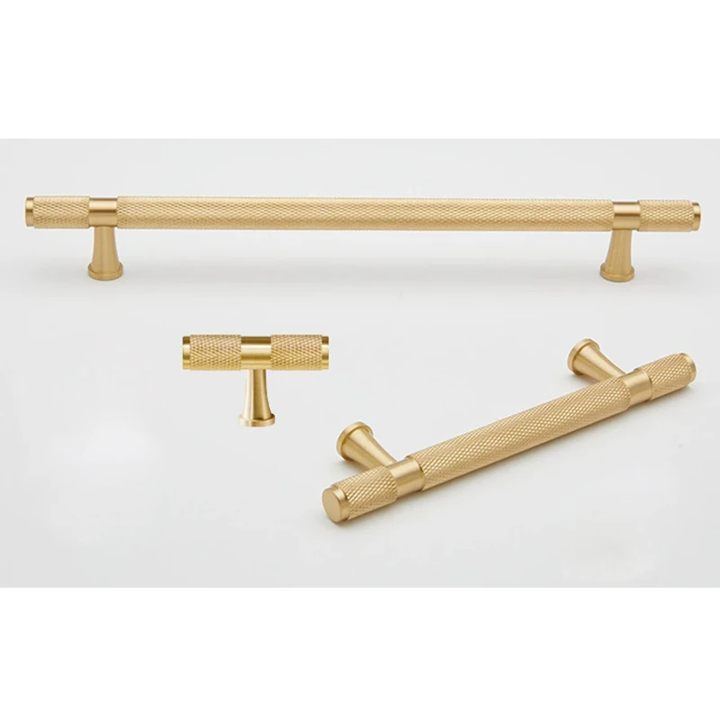 N-10 Antique Brass Nordic Embossed Drawer Handle Wardrobe Door Cabinet Handle Light Luxury Bronze Finish For Home