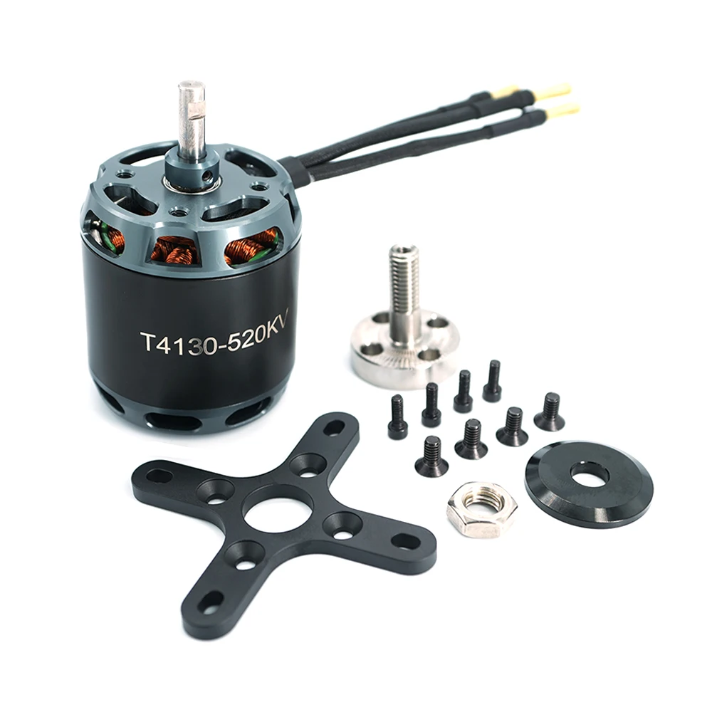 E-PowerRC T4130 4130 Brushless Motor 380KV/450KV/520KV 6S 16-18inch FPV Fixed Wing Long Range Drone High Power DIY Parts