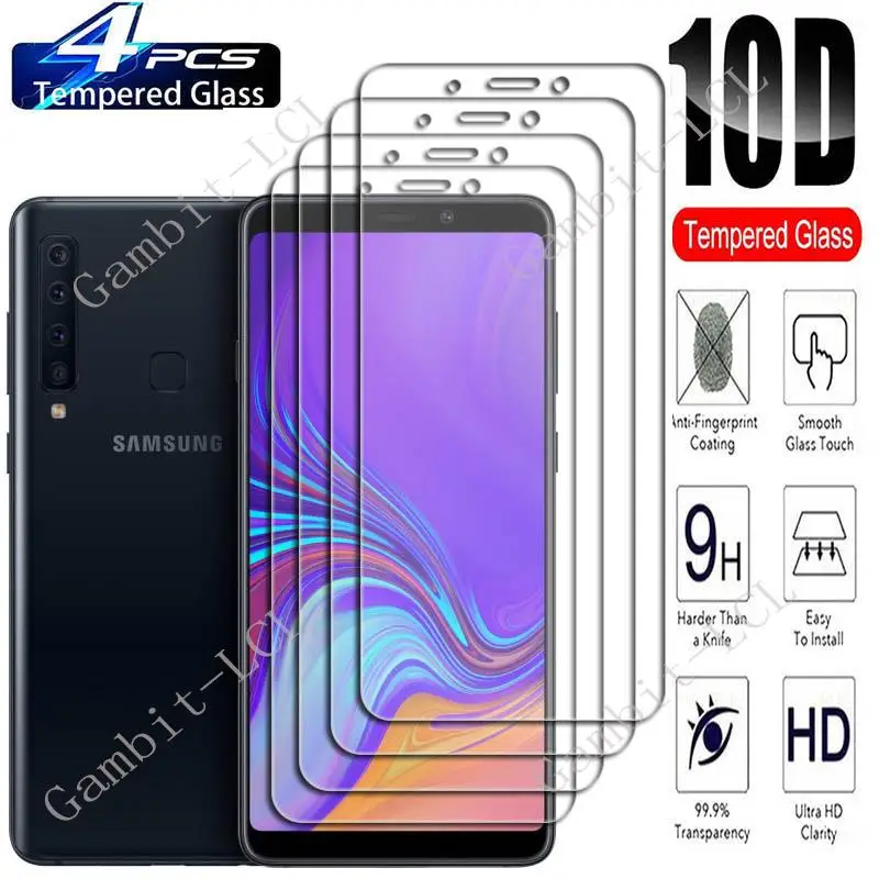 4 pièces pour Samsung Galaxy A9 (2018) verre trempé de Protection d'écran sur GalaxyA9 A9s Star Pro SM-A920F A 9 Film de Protection