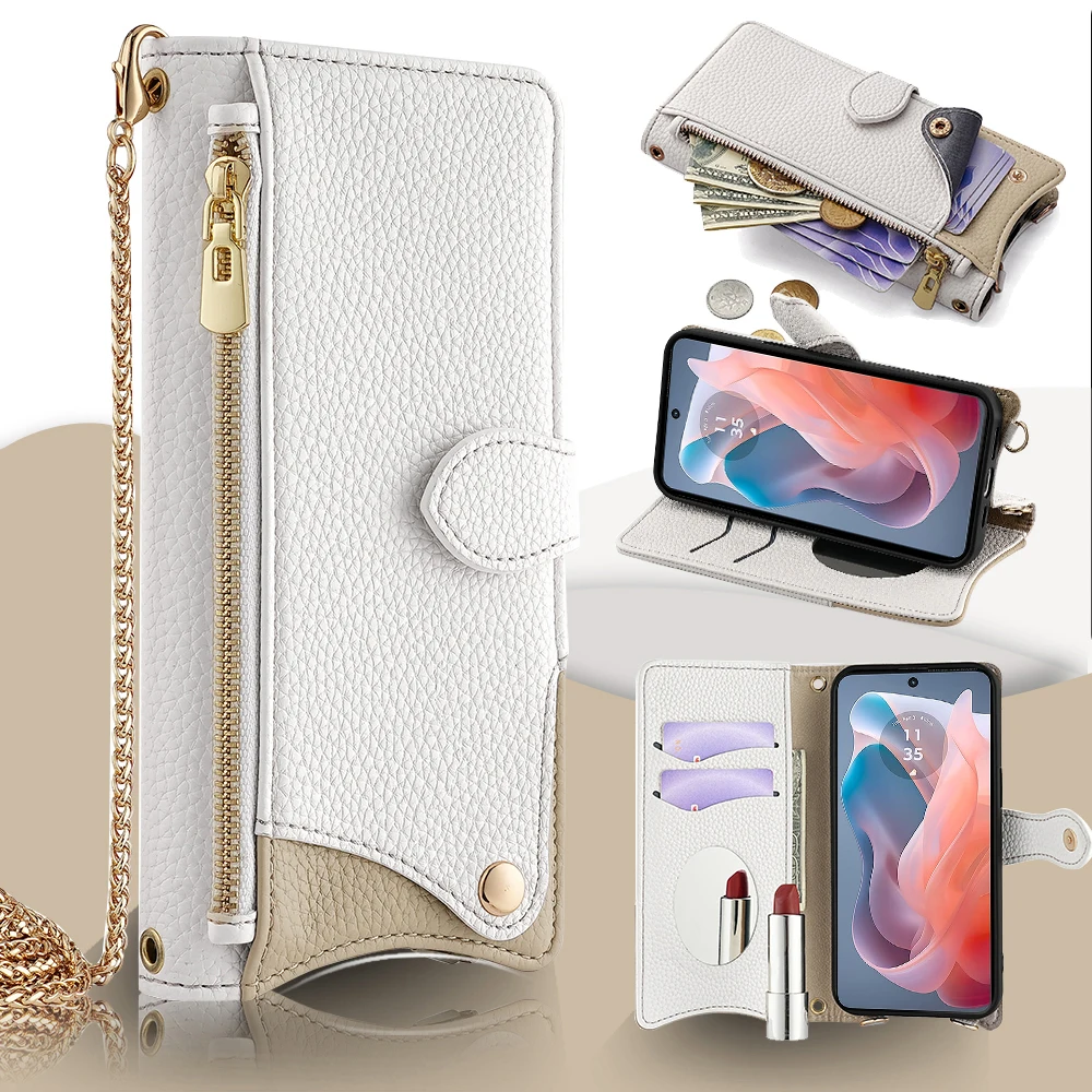 

Новый модный флип-чехол-кошелек для хранения телефона Motorola G Stylus Moto G Play 2024, сумка через плечо, слоты для карт, кобура GPlay