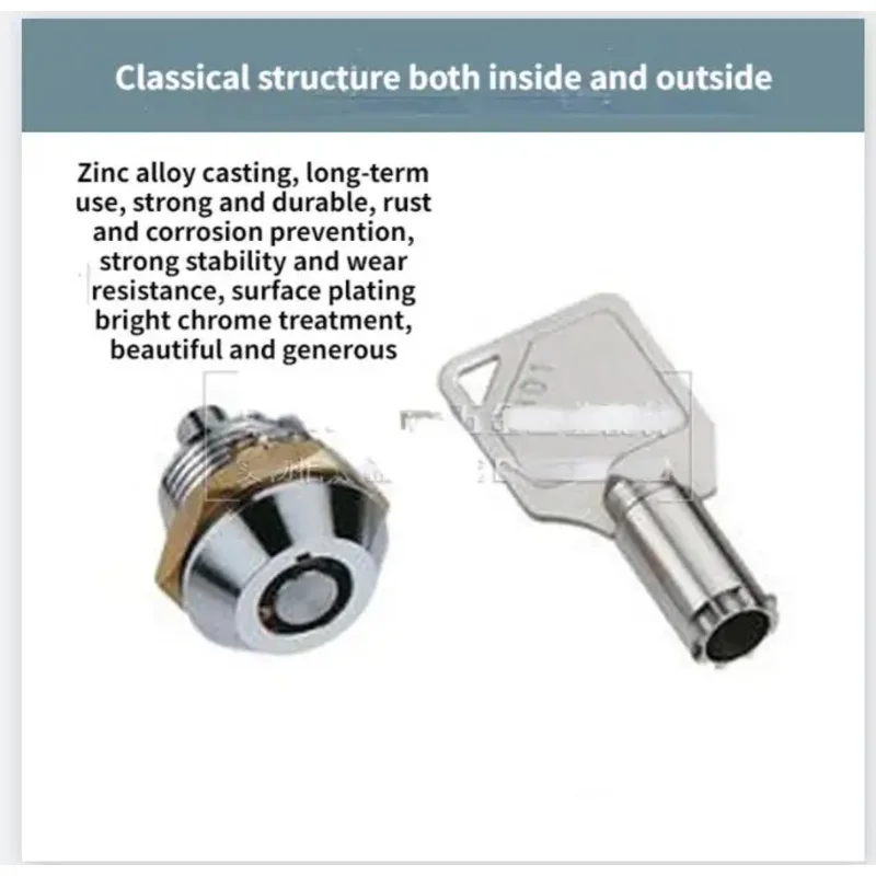 Teleskop-Riegelschloss mit versteckter Presse, Werbe-Leuchtkastenschloss