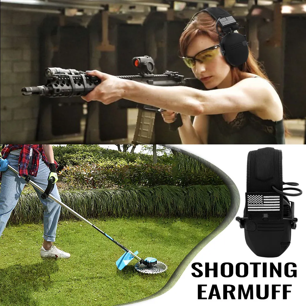 

Электронные наушники для стрельбы и охоты, активное шумоподавление, защита слуха, тактическая гарнитура NRR22, фильтрация электромагнитных помех, усиление звука