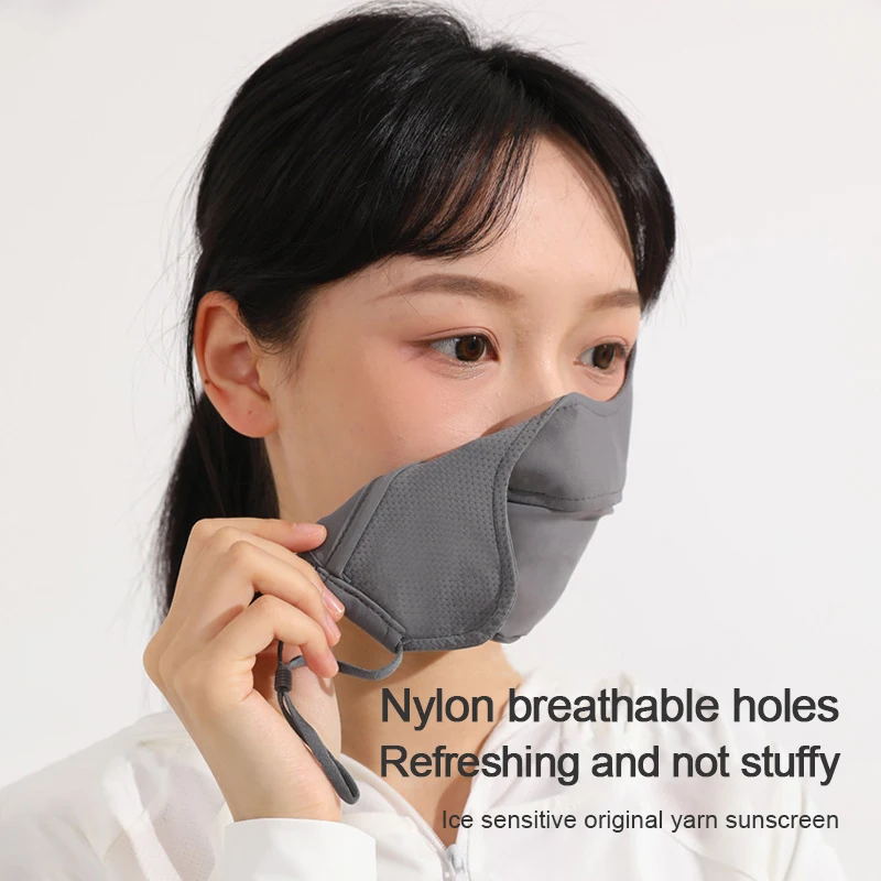 قناع أنيق للحماية من الشمس في الهواء الطلق للنساء والفتيات لركوب الدراجات ومضاد للأشعة فوق البنفسجية وقناع قابل للتنفس للصيد والجري وتسلق الجبال