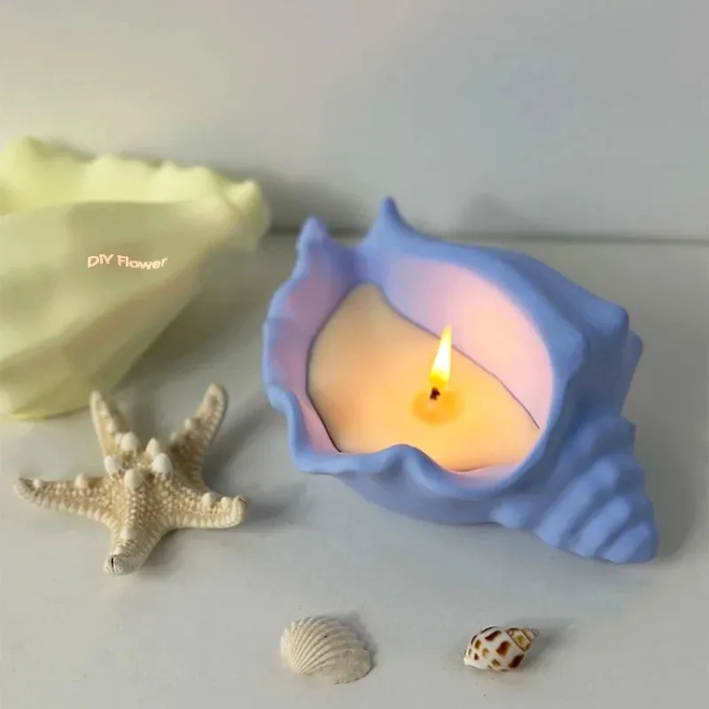 Hochwertige Muschelschalen-Silikonform für Zement-Kerzenhalter, Muschel-Aufbewahrungsschale, Vase, Gipsform, Heimdekoration