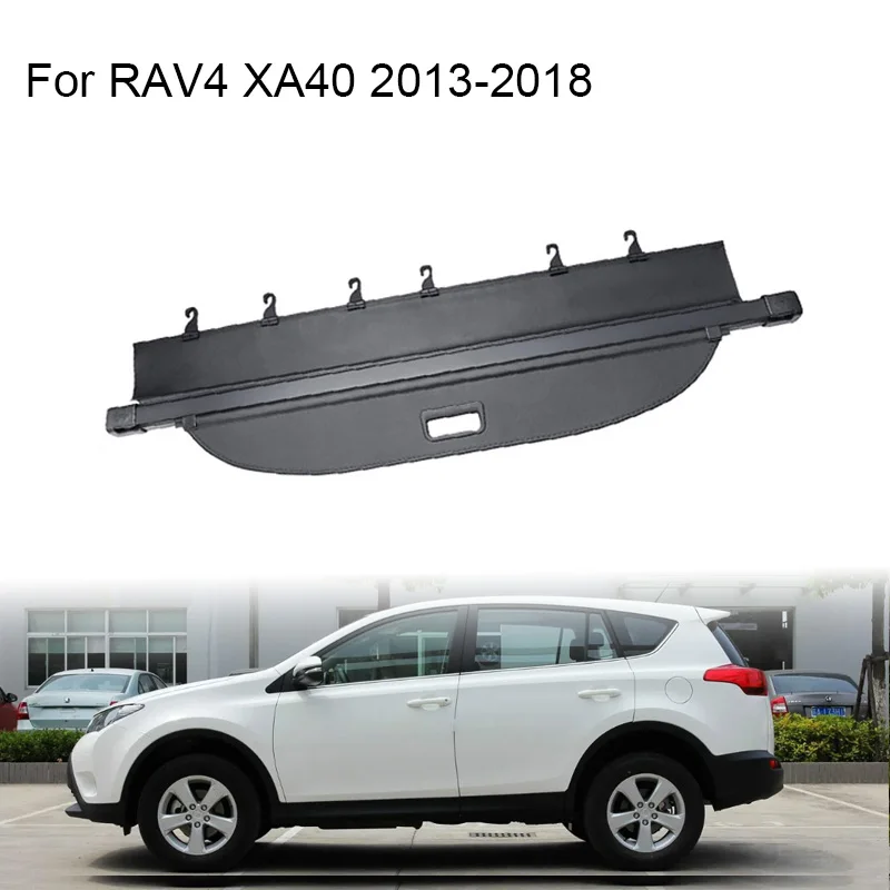 Trunk Curtain Cover Organizer For Toyota RAV4 2013-2018 MK4 XA40 Rear Rack Partition Cargo Storage Shelter Shield Shade Luggage